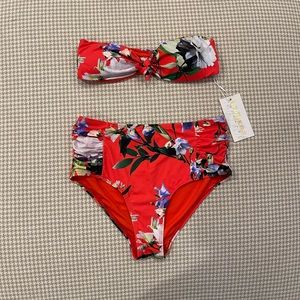 NWT High waisted floral bathing suit